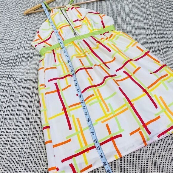 Leona by Lauren Leonard multi color halter dress 8 - Picture 6 of 7